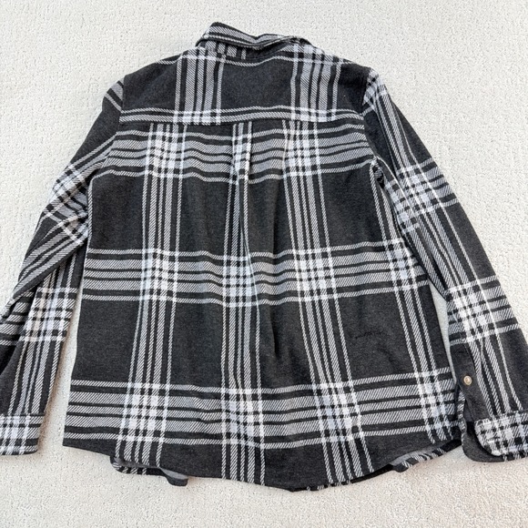 Faherty Legend Sweater Shirt Charcoal Bone Plaid Flannel WKH2216-CLB Womens L - Picture 8 of 11